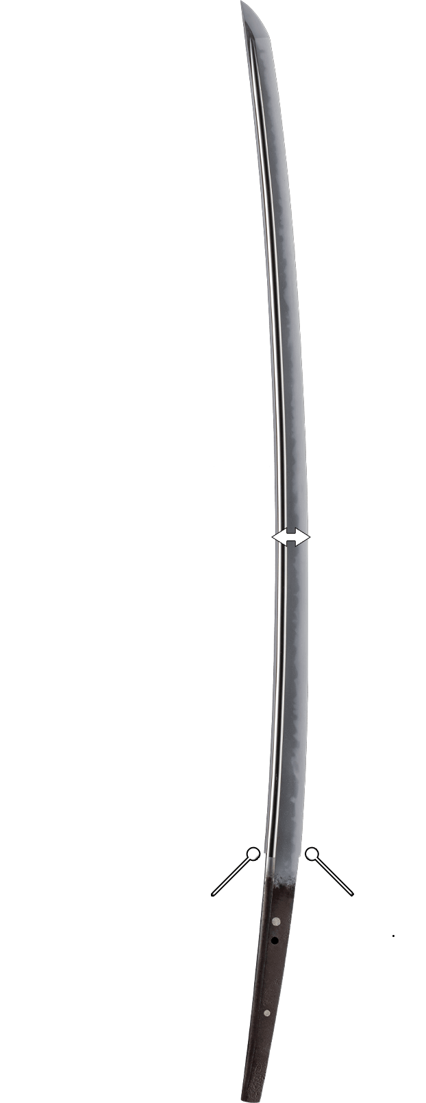 太刀 銘 直綱作（たち めい なおつなさく）［重要美術品／南北朝時代］