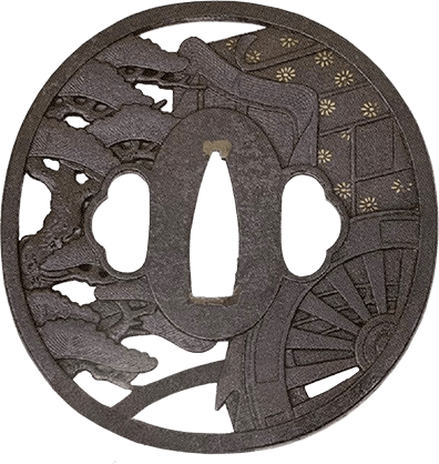 無銘　鷺図　鍔 無銘 鷺図 鍔 （鍔 100選／ホームメイト）