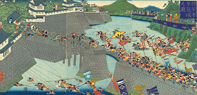 月岡芳年 作「楠公千早籠城之図」