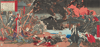 月岡芳年 作「城洲伏見下鳥羽合戦之図」
