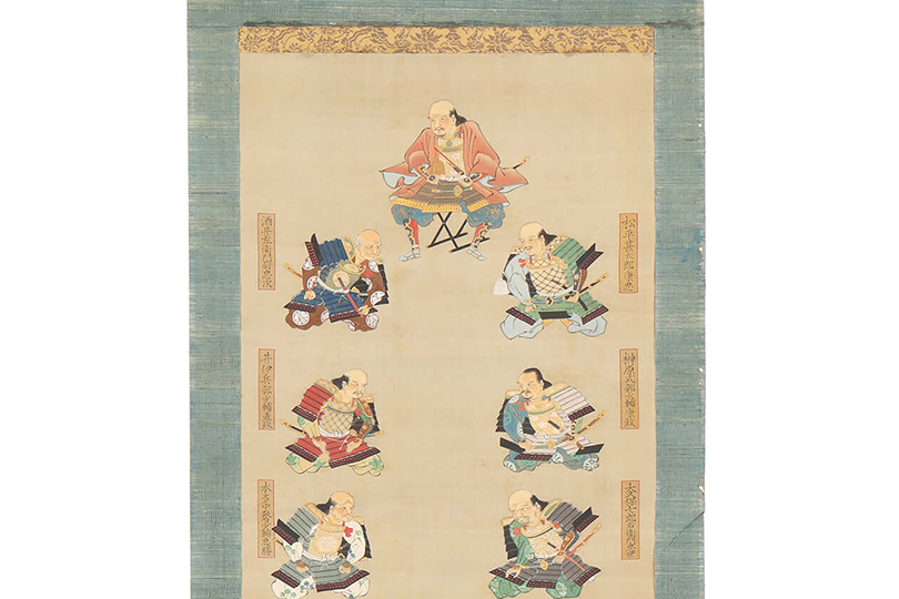 徳川十六神将図掛軸